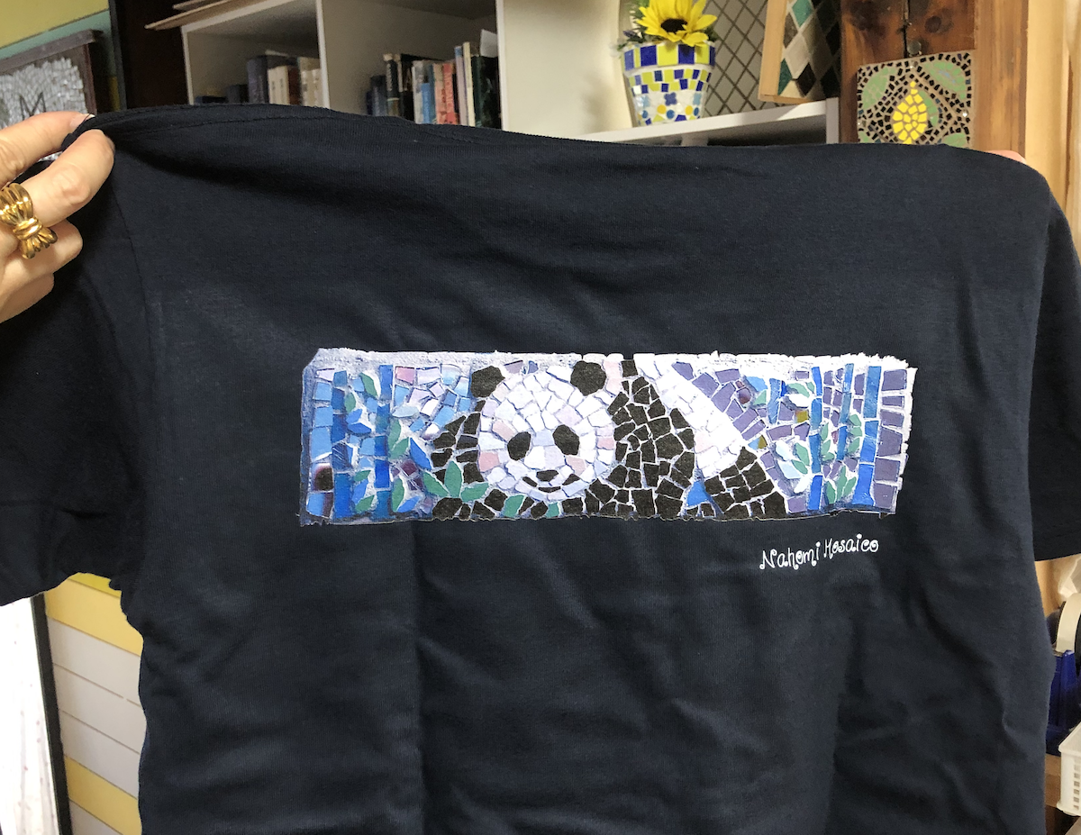 パンダTシャツオリジナル 七歩美モザイコ