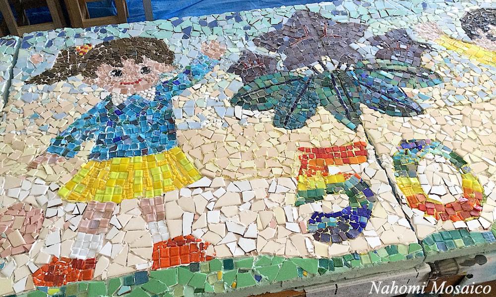 school mosaic mural ミューラルプロジェクト学校モザイク　実施：のがたモザイク工房